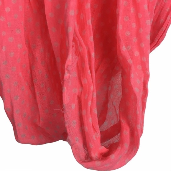 AMERICAN EAGLE Scarf Infinity Dots Neon Southwestern Embroidered Fringe Tassel - Picture 5 of 16